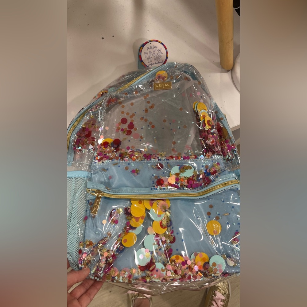 Packed party backpack
